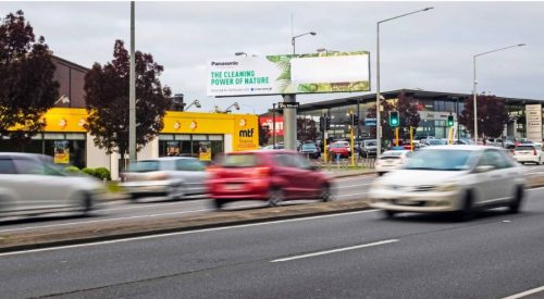 Riccarton overbridge billboard Moorhouse 12m x 3m jolly be good for media