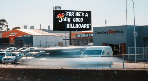 Main South Road inbound into Riccarton and Sockburn from hornby Wigram digital billboard site