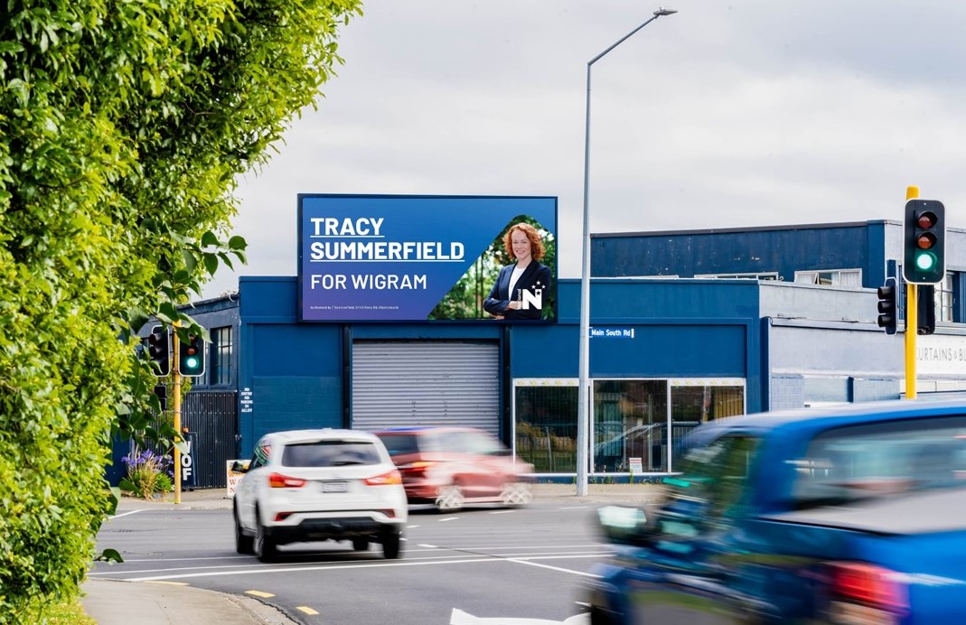 Jolly Billboards CH-D6 DIGITAL Corner Main South & Springs Road Wigram Christchurch