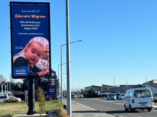 Chch Digital Billboard Wigram prebbleton Lincoln uni