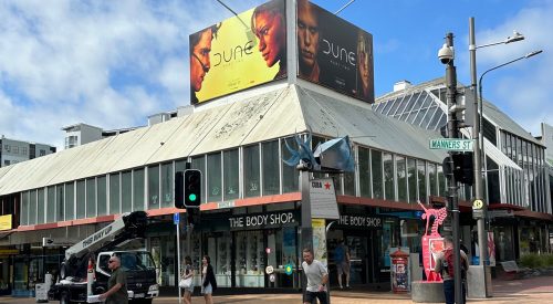 Billboard Corner Cuba & Manners Street Wellington