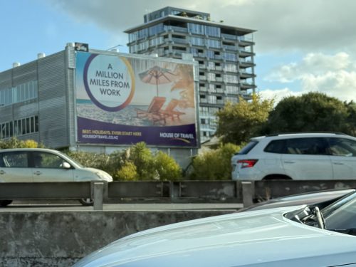 Auckland Motorway Spectacular billboard Site. 12m x 3m and large 5.