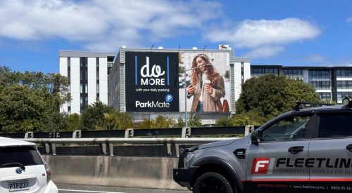 Auckland Motorway billboard southern - go with the advantage of Jolly and make your media work 5 times.