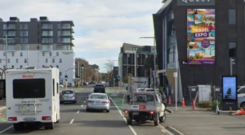 Kilmore Digital billboard site Christchurch Portrait advertising