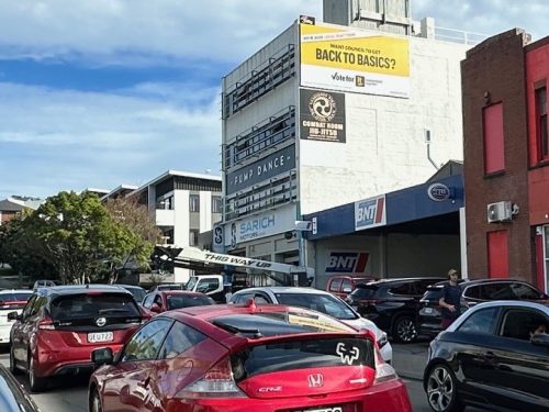 Wellington newtown adelaide mount cook billboard tradies