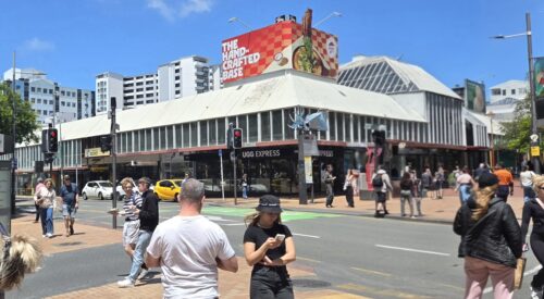Manners and Cuba street 12m x 3m classic CBD billboard site high pedestrian site wellington